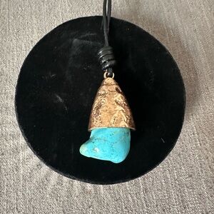 32” Turquoise rock necklace